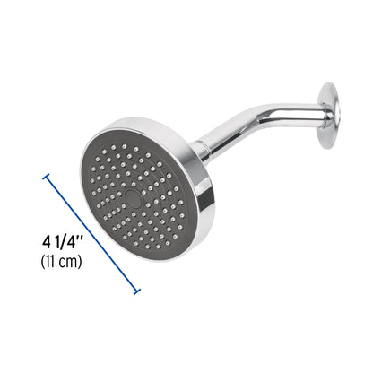 Regadera redonda 4-1/4" brazo y chapetón de acero, Foset 45067