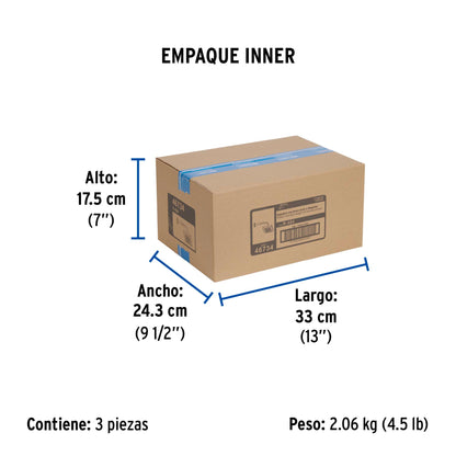 Regadera cuadrada ABS 6" acabado cromo con brazo, Foset 46734