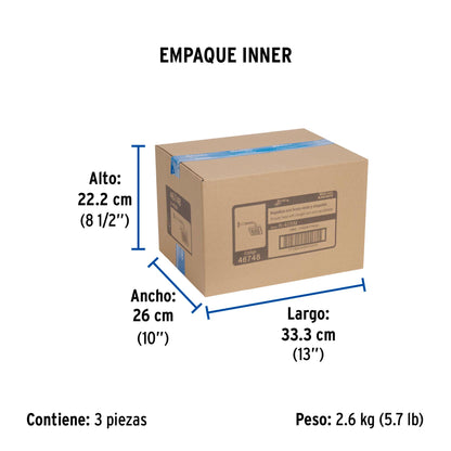 Regadera cuadrada ABS 8" acabado negro mate con brazo, Foset 46748