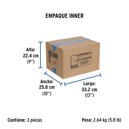 Regadera cuadrada ABS 8" acabado satín con brazo, Foset 46742