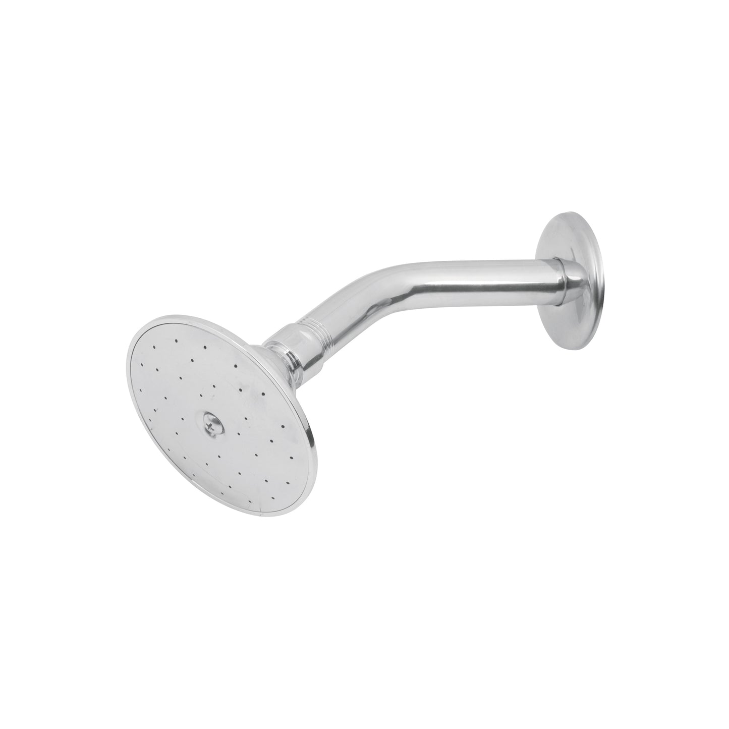 Regadera redonda 3-1/2" brazo y chapetón de acero, Foset 49247