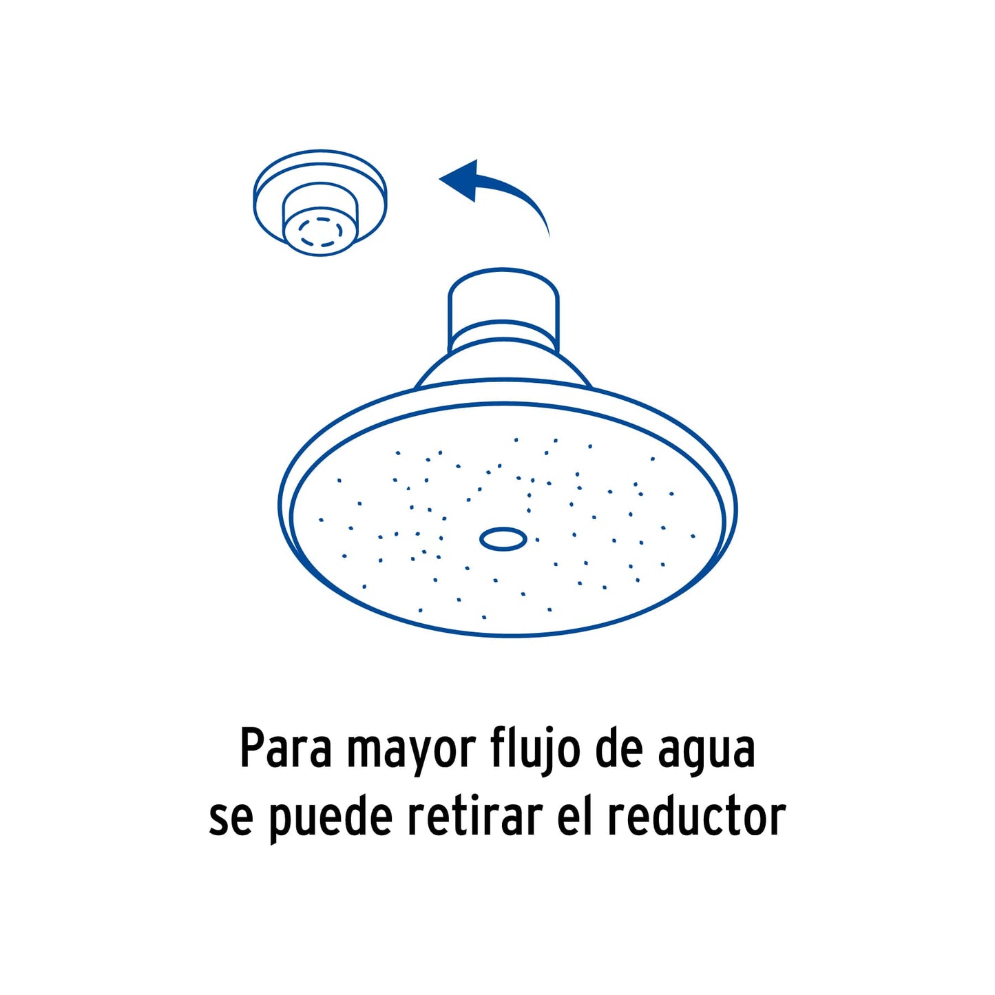 Regadera redonda 3-1/2" brazo y chapetón de acero, Foset 49247