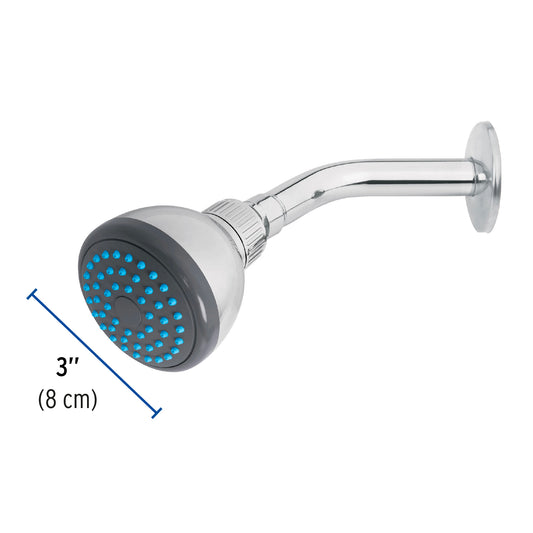 Regadera redonda 3" brazo y chapetón de acero, Foset 49246