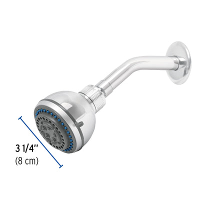 Regadera 3", 5 funciones brazo y chapetón de acero, Foset 49259