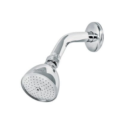 Regadera cónica 2-1/2" brazo y chapetón de acero, Foset 49448