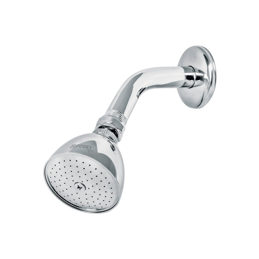 Regadera cónica 2-1/2" brazo y chapetón de acero, Foset 49448