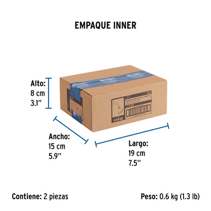 Regadera cónica 2-1/2" brazo y chapetón de acero, Foset 49448