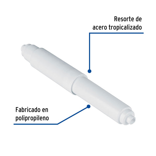 Tubo de repuesto para portarrollo, plástico, BASIC 48199