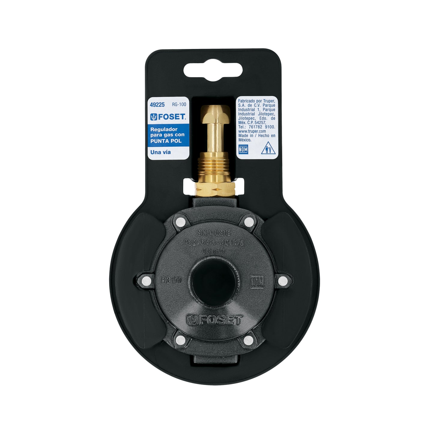 Regulador de gas L.P. de 1 vía, FOSET 49225