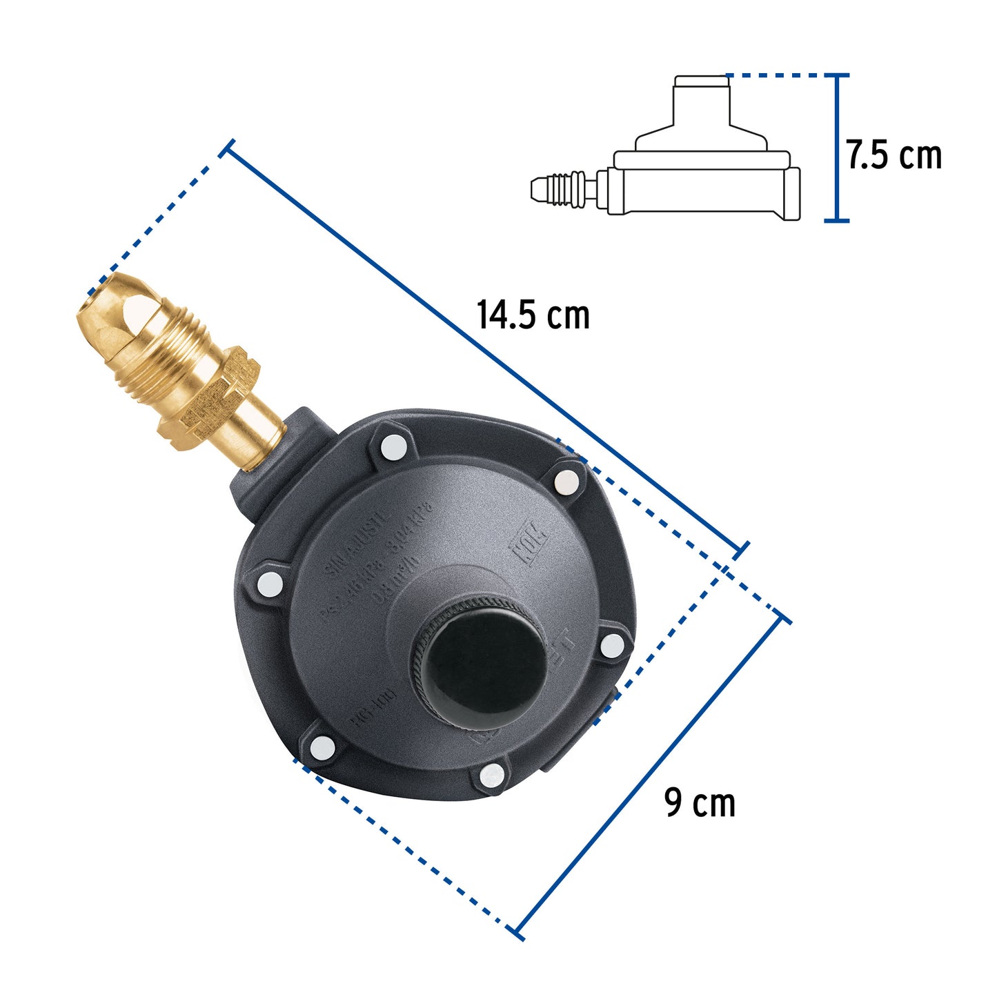 Regulador de gas L.P. de 1 vía, FOSET 49225
