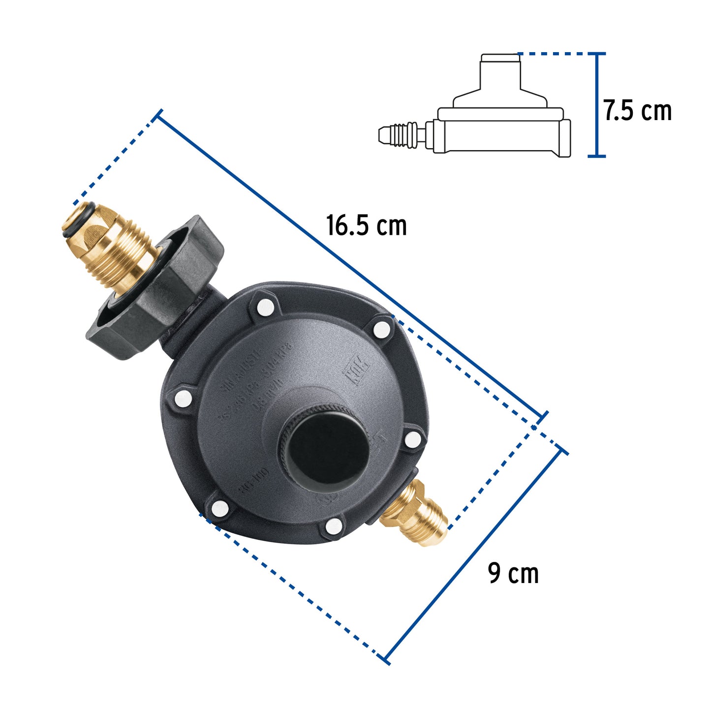 Regulador de gas 1 vía con maneral, baja presión, FOSET 40709