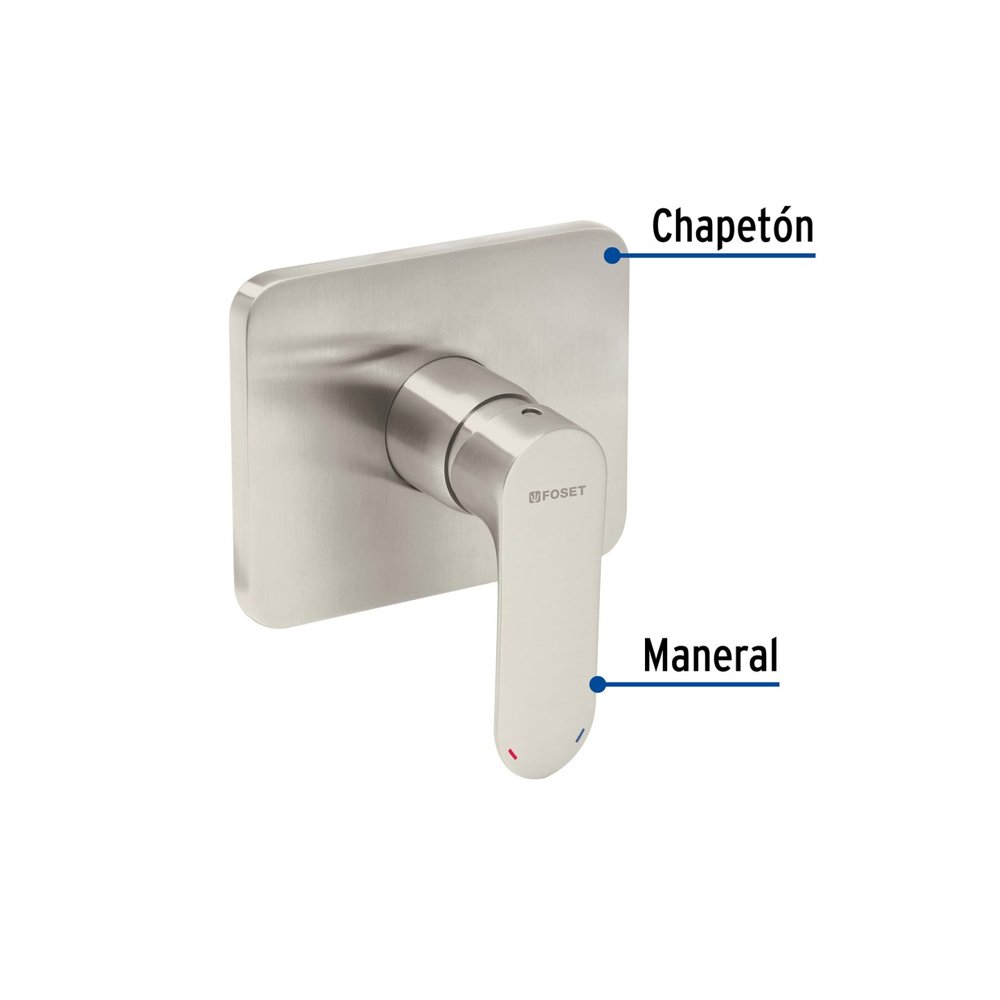 Monomando para regadera, satín, RIVIERA 45200