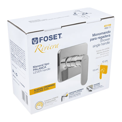Monomando para regadera, cromo, RIVIERA 45199