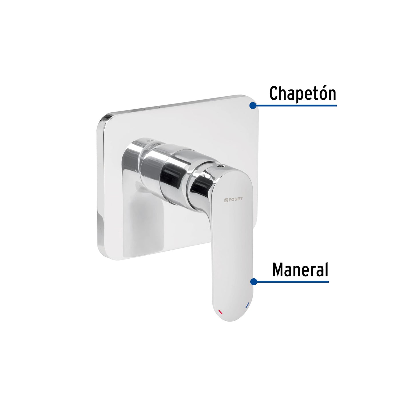 Monomando para regadera, cromo, RIVIERA 45199