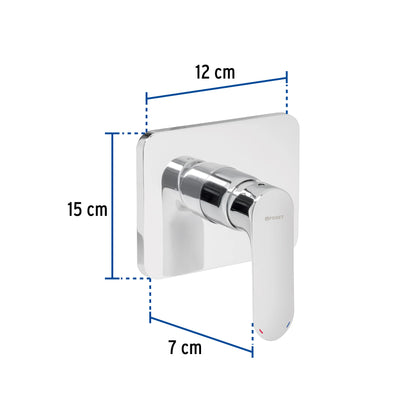 Monomando para regadera, cromo, RIVIERA 45199