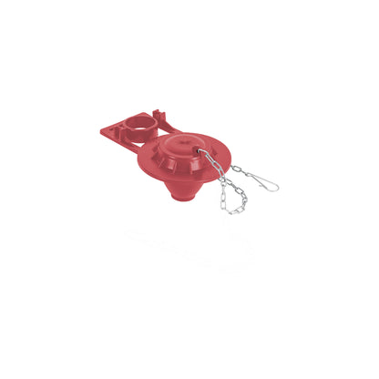 Sapo 2" para WC, silicona, rojo, cadena inox, FOSET 49362