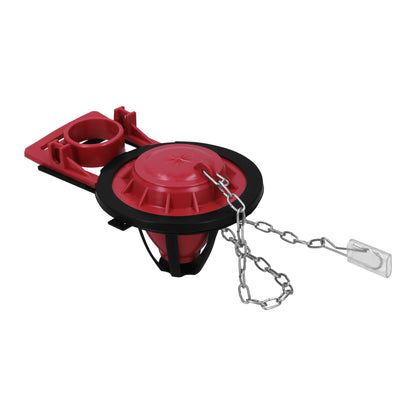 Sapo 2" para WC, silicona, rojo, cadena inox, FOSET 49362