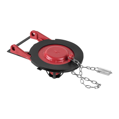 Sapo 3" para WC, silicona, rojo, cadena inox, FOSET 40173