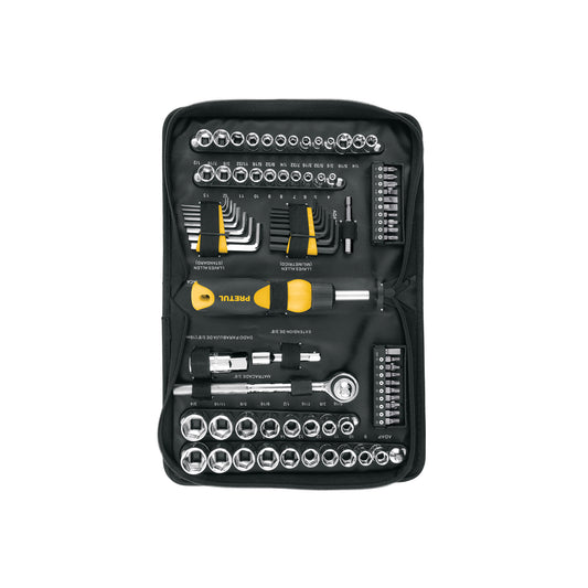 Juego de 83 herramientas 1/4" y 3/8" para mecánico, Pretul 22984