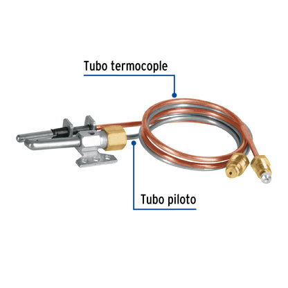 Termopar tipo flauta, 60 cm, Foset 46148
