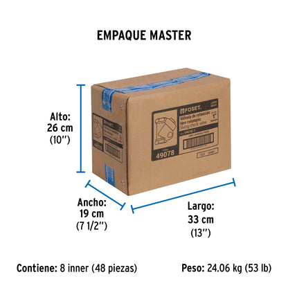 Válvula check de latón de 1", FOSET 49078