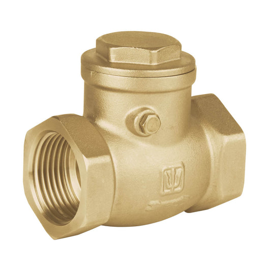 Válvula check horizontal de latón, 1", FOSET 48512