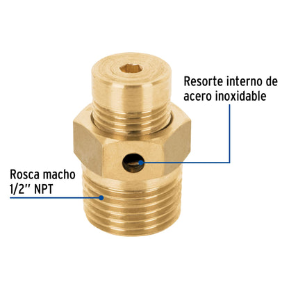 Válvula de alivio 1/2", FOSET 40011