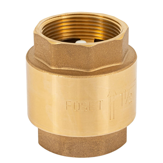 Válvula de retención de latón 1-1/2", FOSET 49038