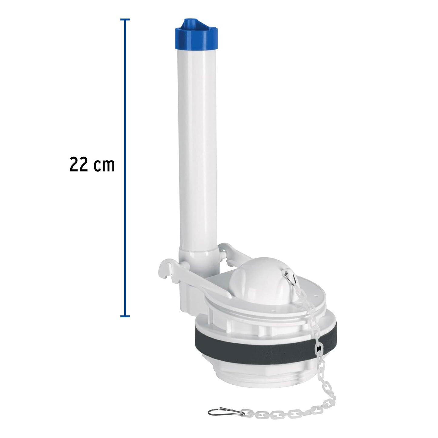 Válvula de descarga 3" para WC de 2 pzas, cadena plástica 46223