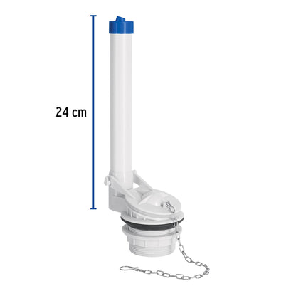 Válvula de descarga 2" para WC de 2 pzas, cadena inox, FOSET 45306