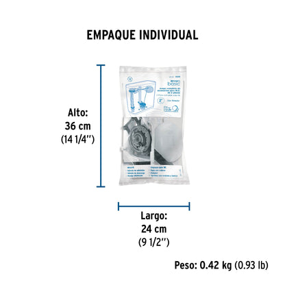 Juego de accesorios para WC, 2" con flotador, FOSET 49342