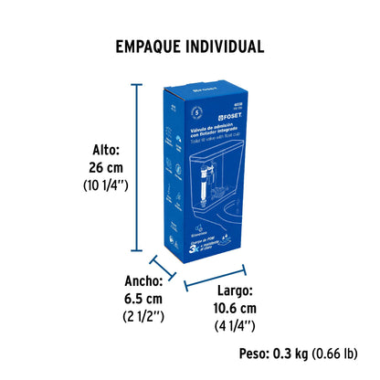 Válvula de llenado, ajustable, de plástico para tanque bajo 49338