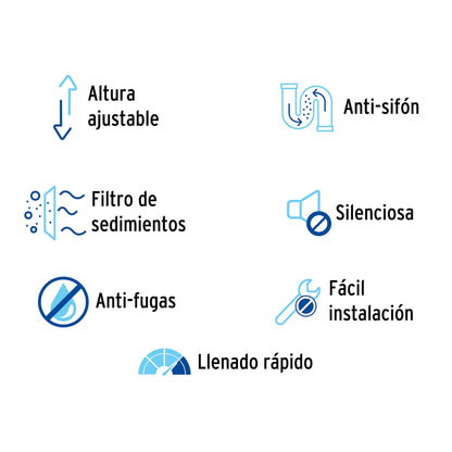 Válvula universal de llenado para WC, FOSET 46298