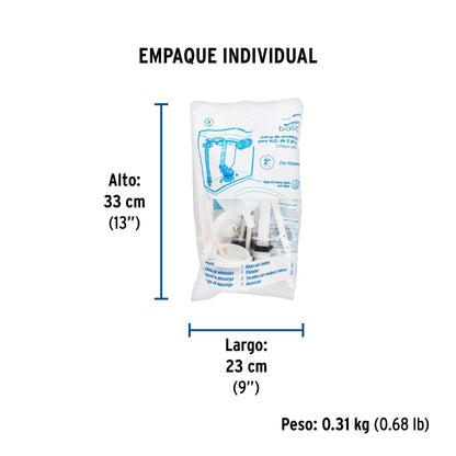 Juego de accesorios para WC, 2" con flotador, BASIC 49326