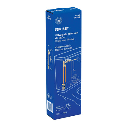 Válvula de llenado de latón para tanque bajo, FOSET 49340