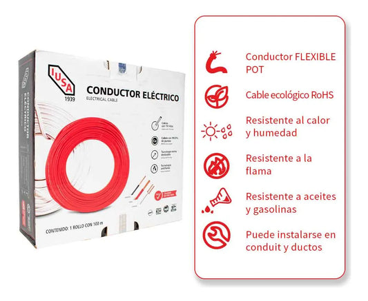 Cordon Pot Spt #12 Awg 300v 60° Blanco 100mts IUSA